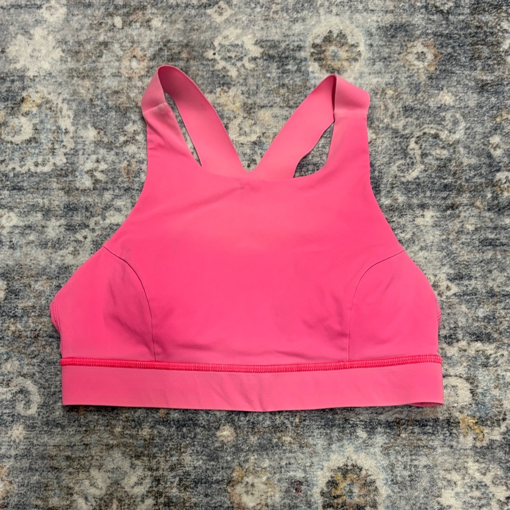 Lululemon Fast and Free Women's Pink Sports Bra